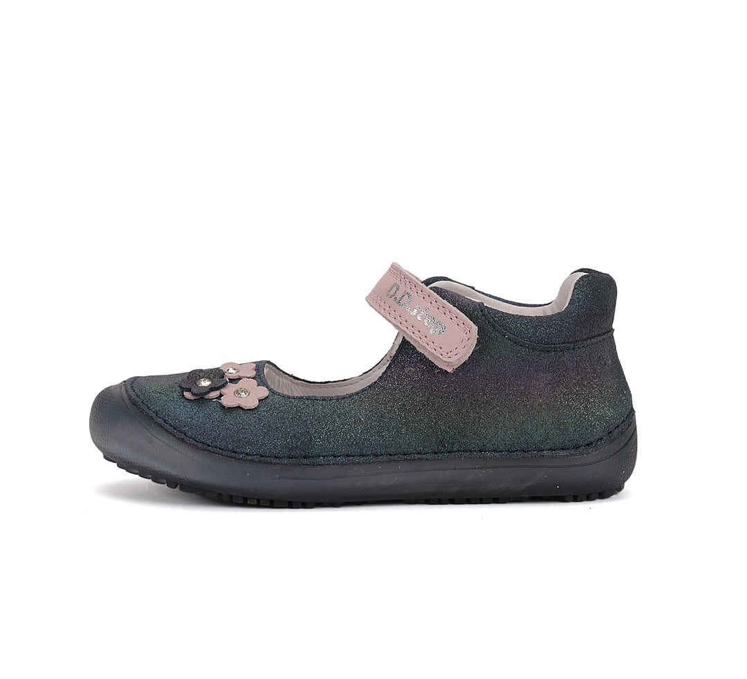 D.D.step girls barefoot leather ballerina/ Royal Blue H063-51878B