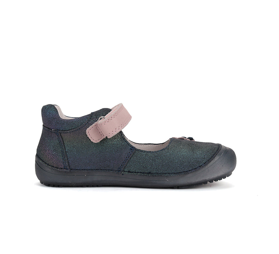 D.D.step girls barefoot leather ballerina/ Royal Blue H063-51878B