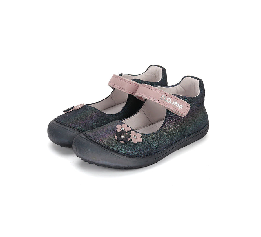 D.D.step girls barefoot leather ballerina/ Royal Blue H063-51878B