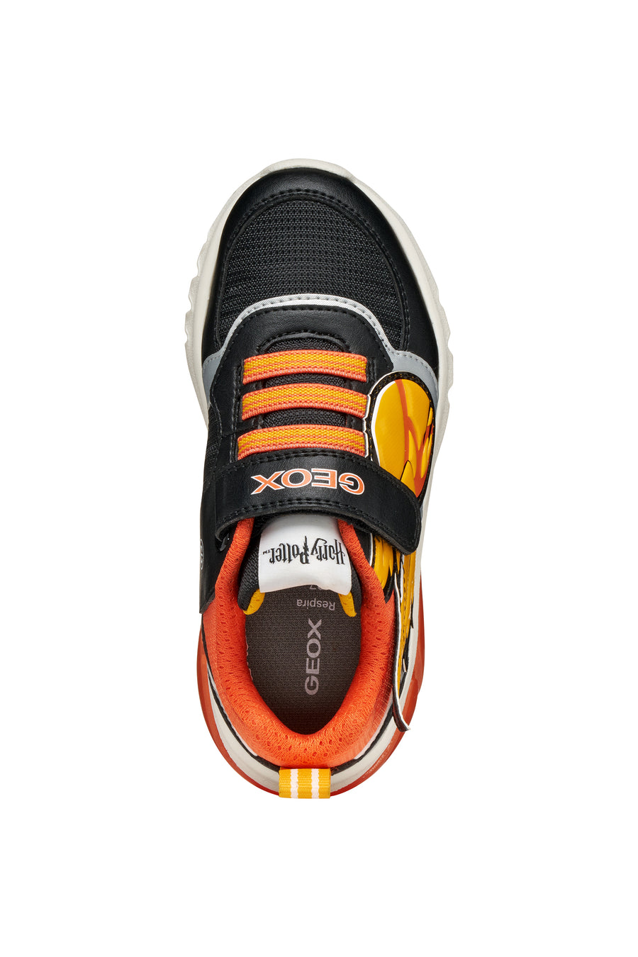 GEOX Ciberdron Junior Harry Potter boys sneakers with lights/Black/Orange