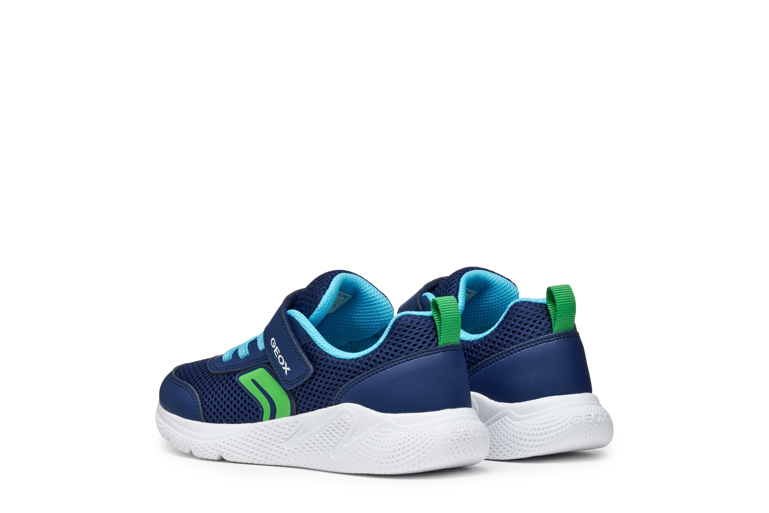 GEOX Sprintye Velcro unisex sneakers/ breathable sole/ Navy/Green J36GBA CF43U