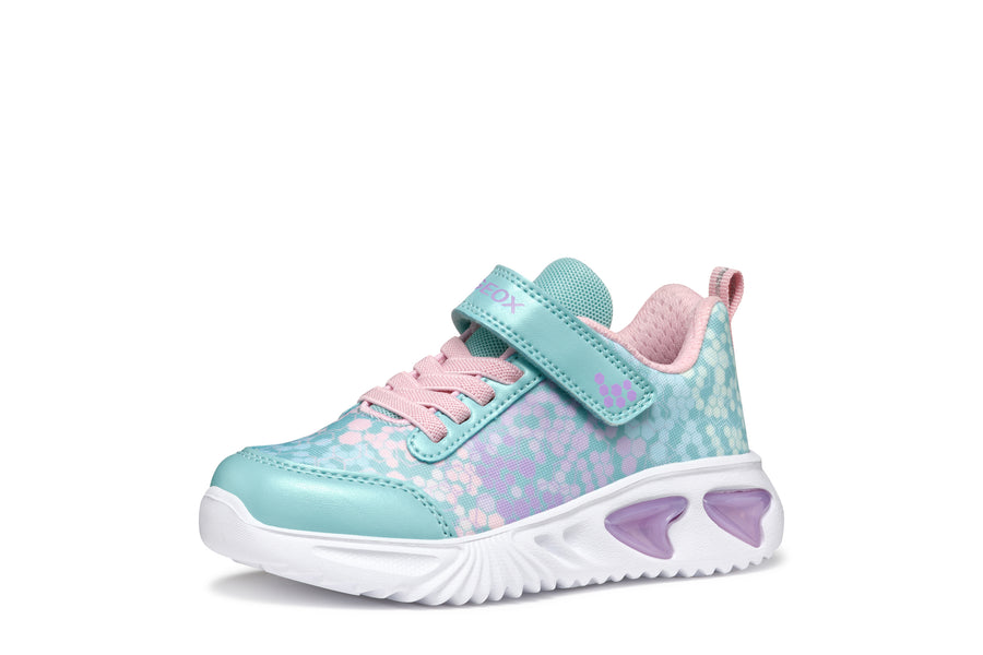 GEOX girls sneakers/breathable sole/Assister Junior Turquoise/Pink J45E9B C4235