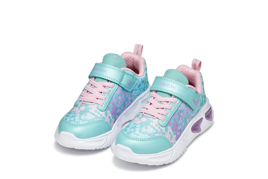 GEOX girls sneakers/breathable sole/Assister Junior Turquoise/Pink J45E9B C4235