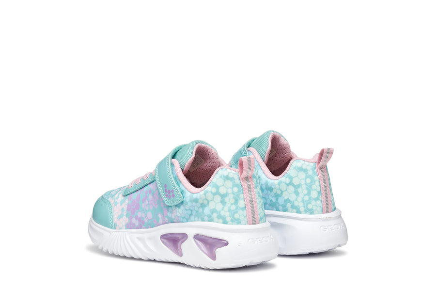 GEOX girls sneakers/breathable sole/Assister Junior Turquoise/Pink J45E9B C4235