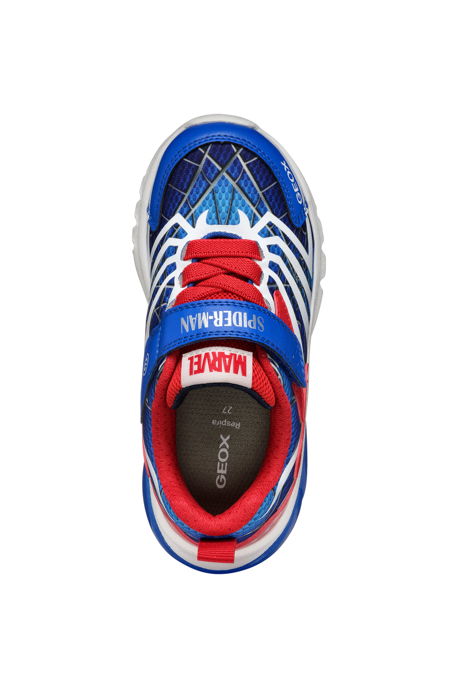 GEOX Ciberdron Junior Marvel/Spiderman boys sneakers with lights/Royal/Red J55LBH C0833