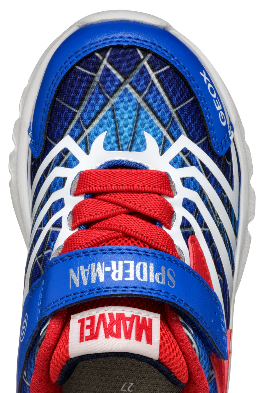 GEOX Ciberdron Junior Marvel/Spiderman boys sneakers with lights/Royal/Red J55LBH C0833