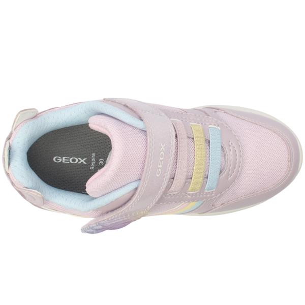GEOX Fadinlight girls sneakers with lights/Lilac/Multicolor UNICORN J55M4A