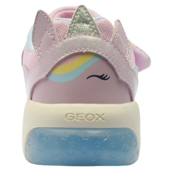 GEOX Fadinlight girls sneakers with lights/Lilac/Multicolor UNICORN J55M4A