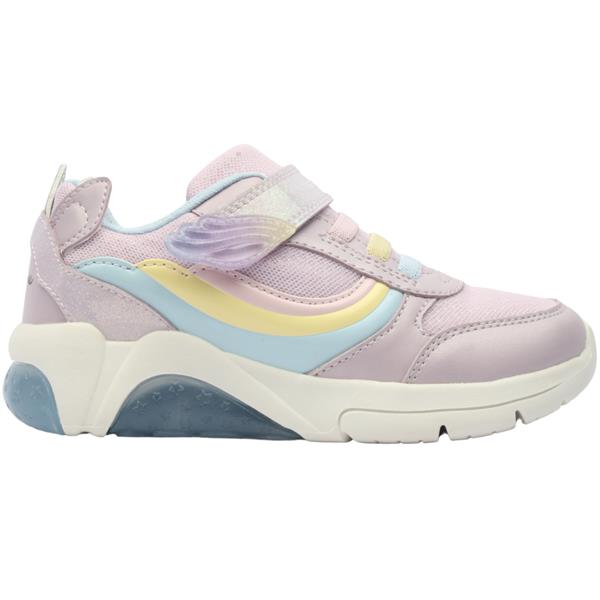 GEOX Fadinlight girls sneakers with lights/Lilac/Multicolor UNICORN J55M4A