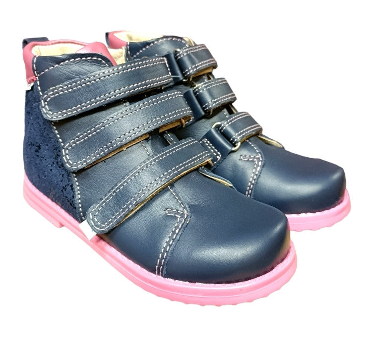 Ani-But girls prophylactic boots with Thomas heel /Jeans, glitter
