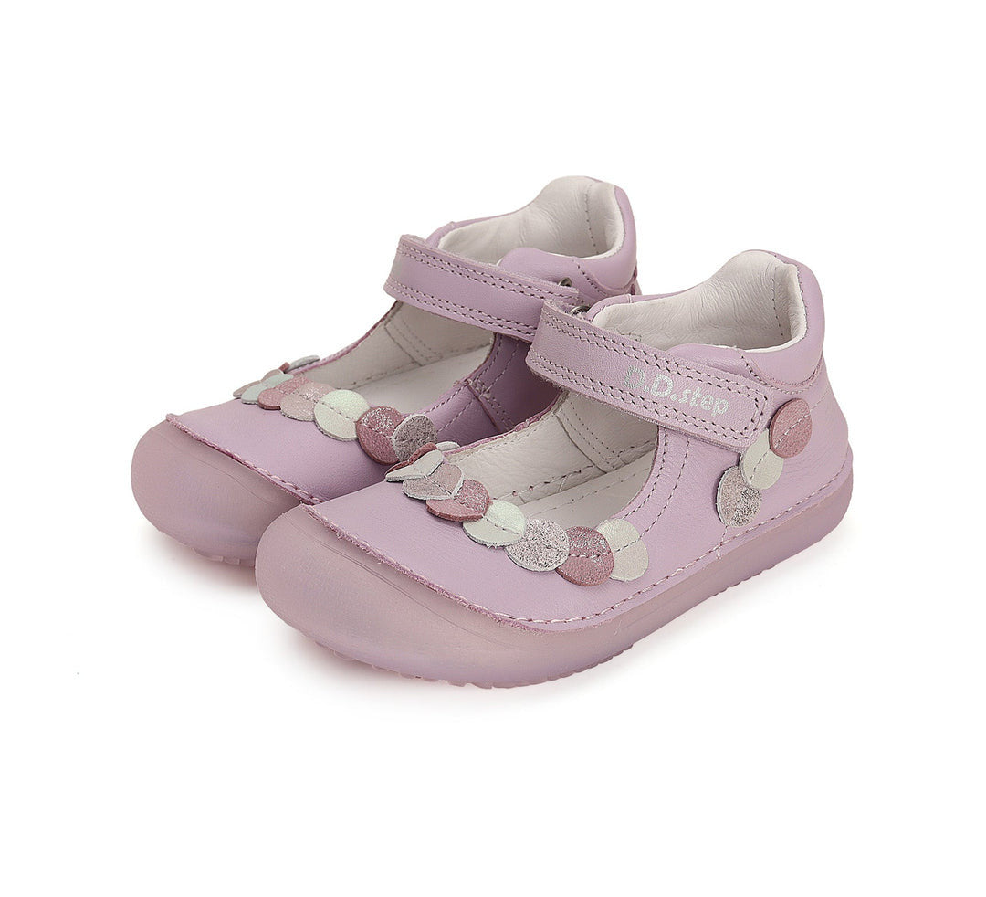 D.D.step girls barefoot leather ballerinas /Mauve H063-41152AM_3523.jpg
