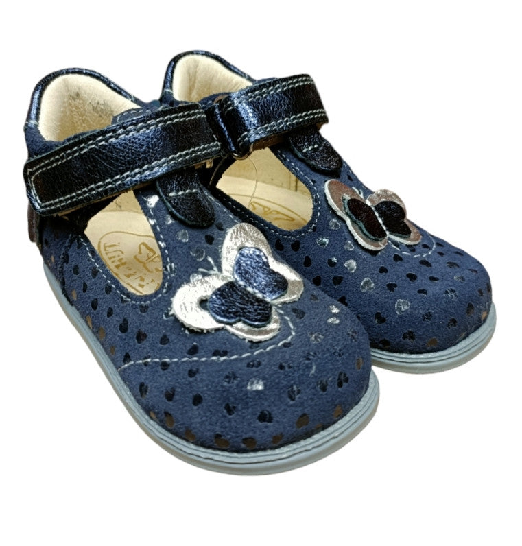 Ani-But girls prophylactic leather sandals with Thomas heel /Navy 242_3005.jpg