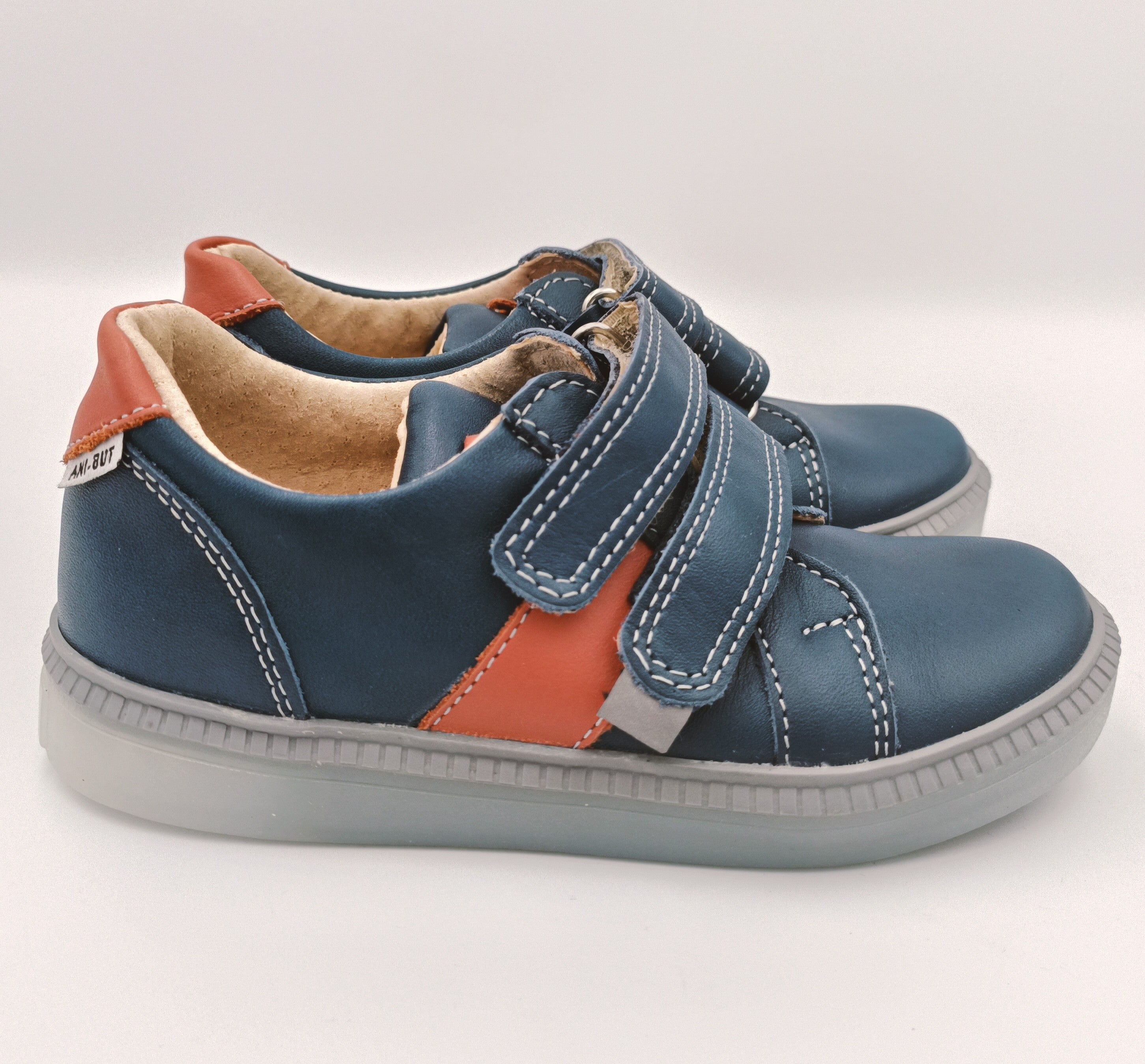 Ani-But SPORT boys prophylactic shoes /OLI, Navy, brown, grey sole_4247.jpg