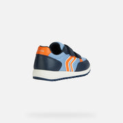 GEOX boys Velcro shoes/ sneakers  Alben Boy Light Blue/Orange J459EC_3289.jpg