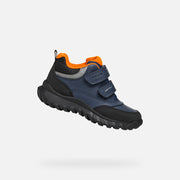 GEOX Simbyos Abx/ Boy's Waterproof ShoesBlue/ Orange  J46L0B0_4191.jpg