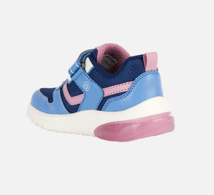 GEOX GIRLS SHOES WITH LIGHTS CIBERDRON / BLUE/PINK J36LPA_2153.jpg