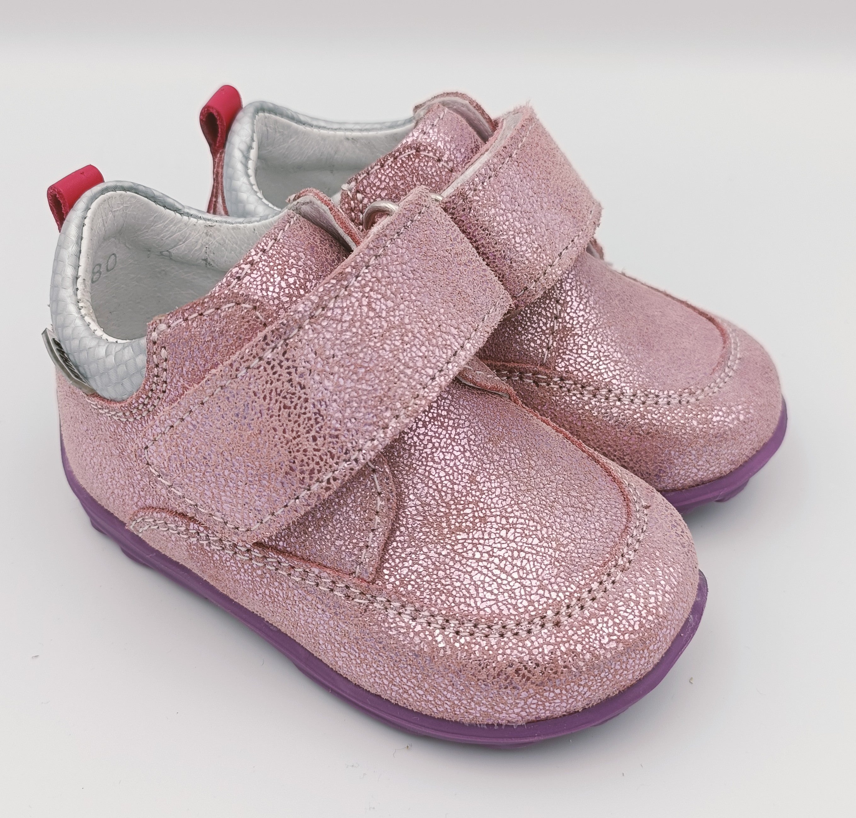 Bartek girls leather supportive shoes /fist step /junior sizes /Pink glitter 11778018_3906.jpg