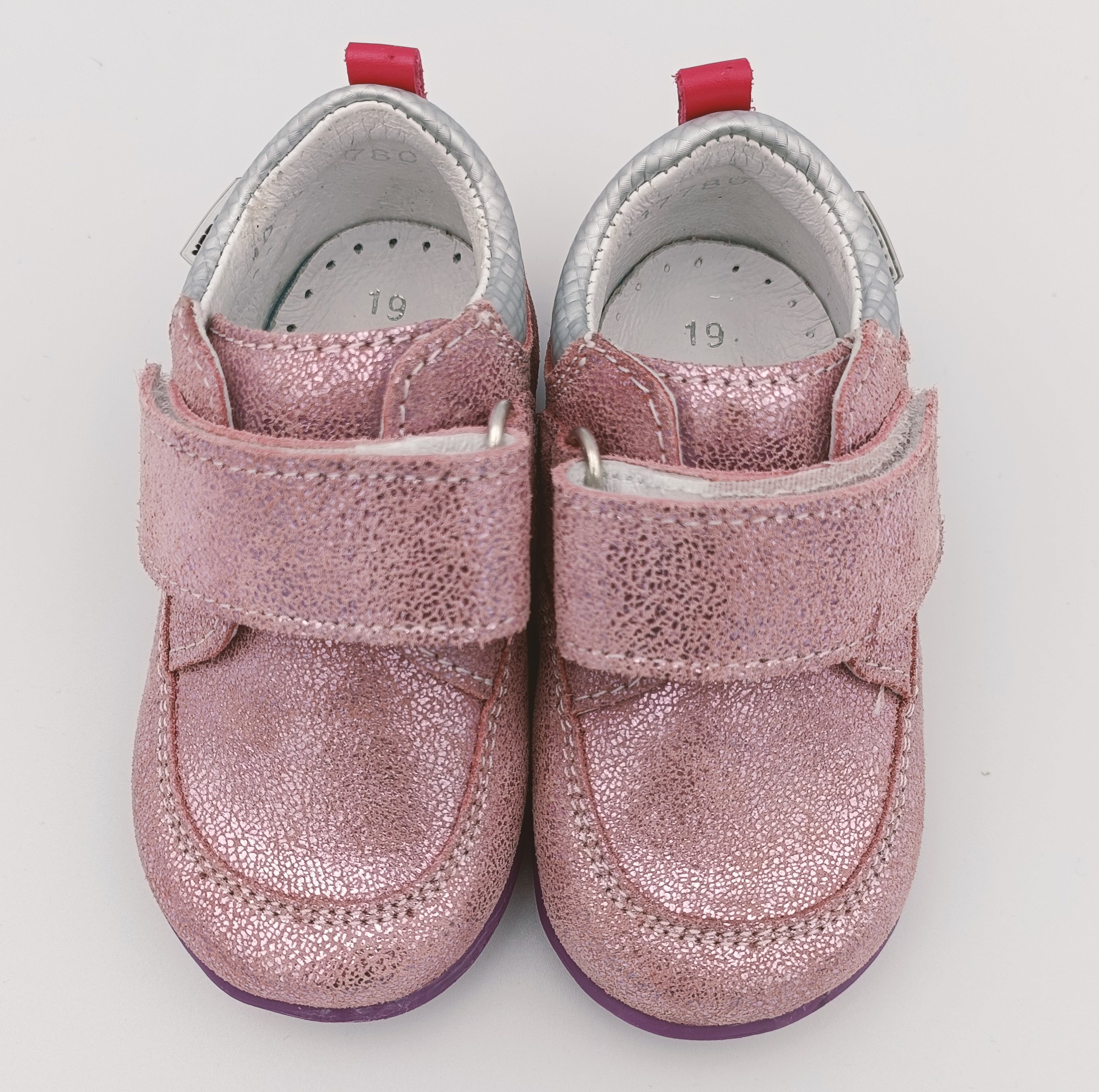 Bartek girls leather supportive shoes /fist step /junior sizes /Pink glitter 11778018_3907.jpg