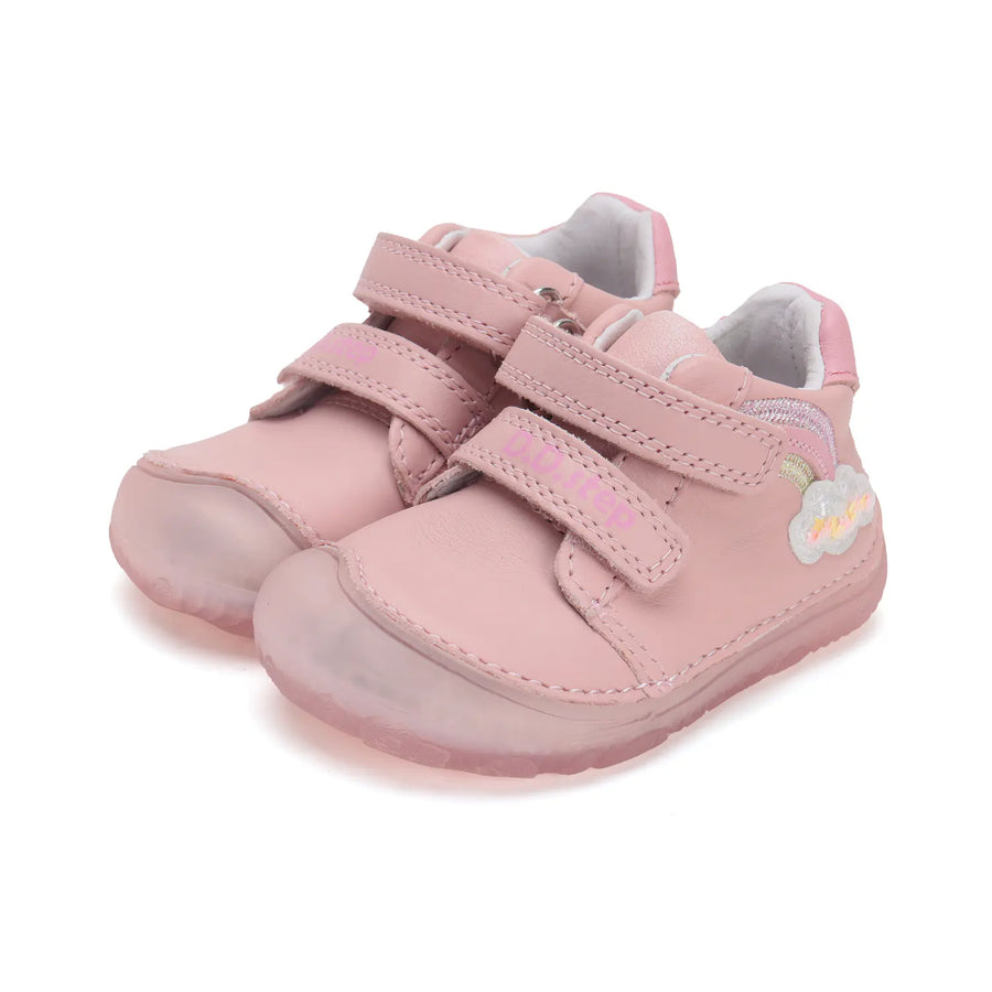 D.D.step girls barefoot leather shoes /Baby Pink S073-51424AM
