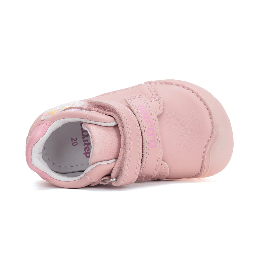 D.D.step girls barefoot leather shoes /Baby Pink S073-51424AM