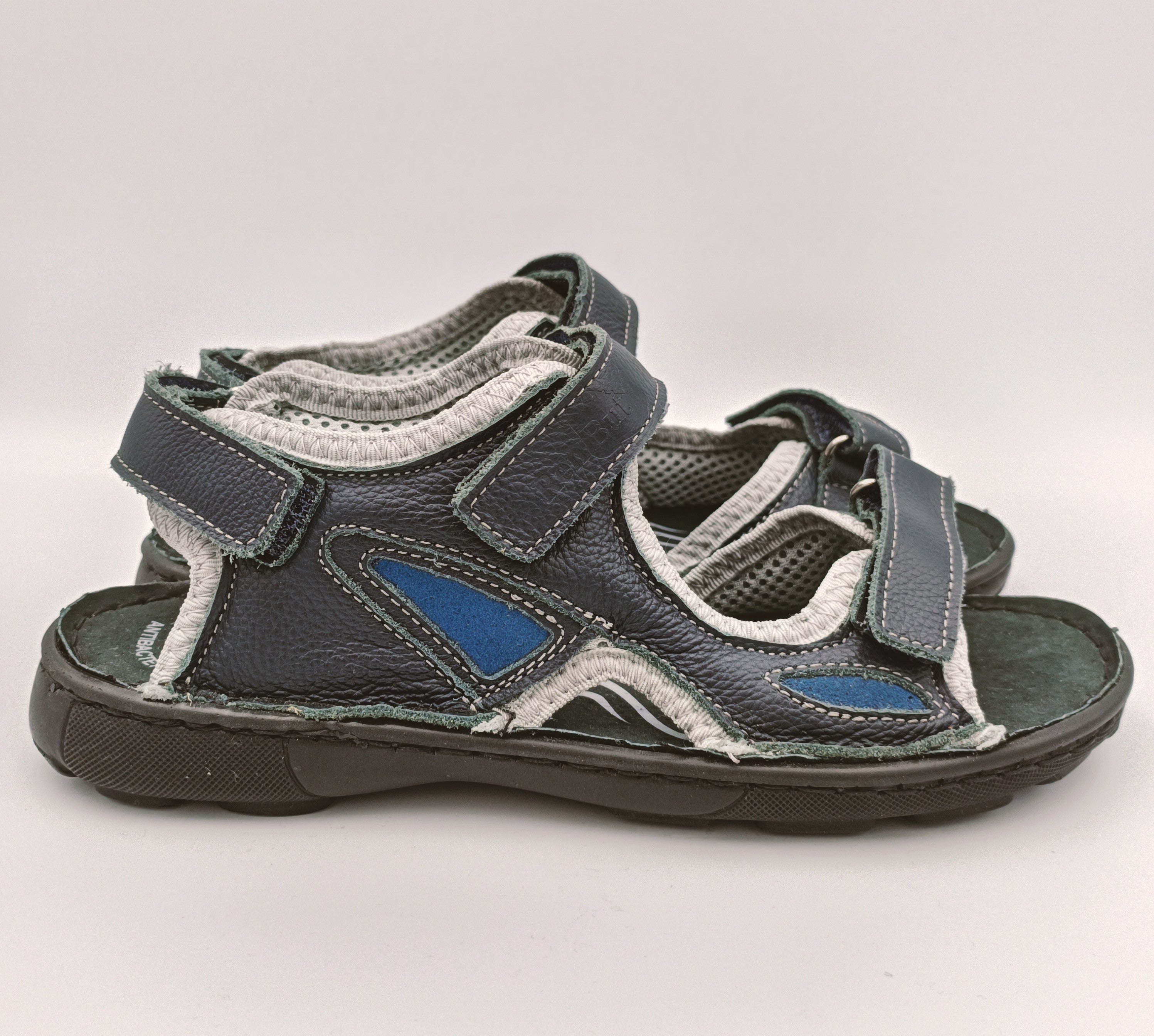 RenBut Boys leather sandals in Navy Blue_3851.jpg