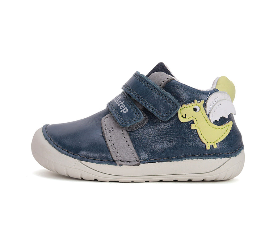 D.D.step boys barefoot/ first steps/ Dragon detail/Navy  S070-51562A
