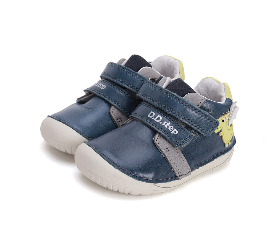 D.D.step boys barefoot/ first steps/ Dragon detail/Navy  S070-51562A