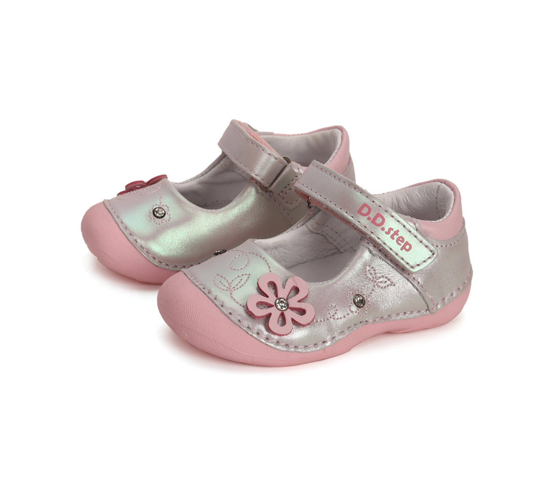 D.D.step girls leather ballerinas /Silver H015-41298_3237.jpg