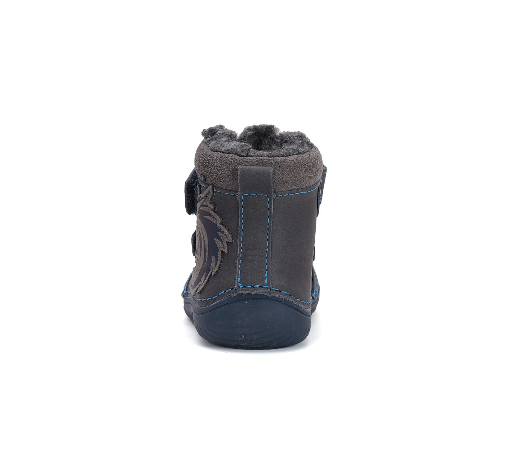 D.D.step boys barefoot A/W boots/ glow in dark/warm lining/ leather/W073-42488 Royal Blue