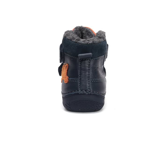 D.D.step boys leather boots / warm lining/ first steps/ Royal Blue, ginger fox W082-42774BM