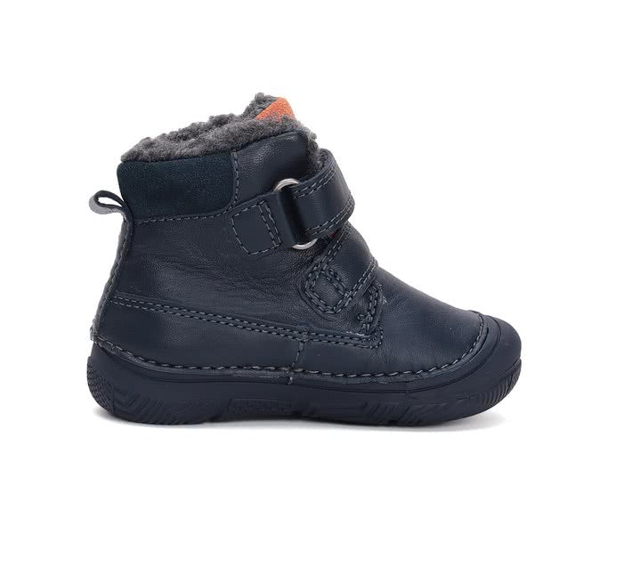 D.D.step boys leather boots / warm lining/ first steps/ Royal Blue, ginger fox W082-42774BM