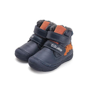 D.D.step boys leather boots / warm lining/ first steps/ Royal Blue, ginger fox W082-42774BM