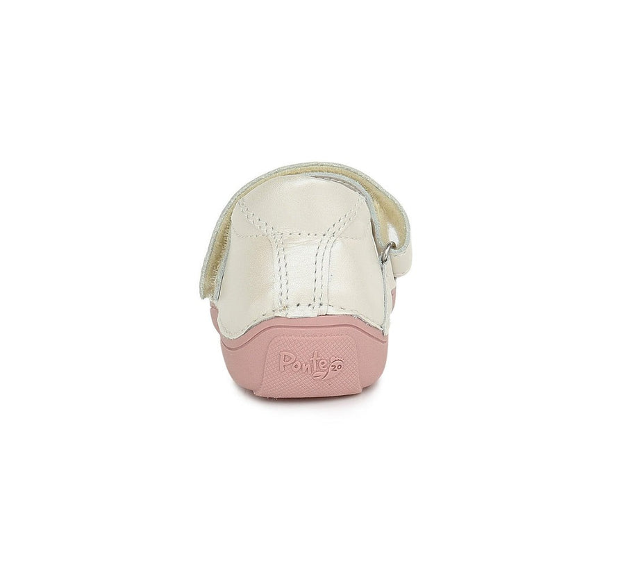 Ponte20 leather supinated ballerinas /White, flowers detail DA06-1-348A_102.jpg