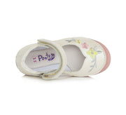 Ponte20 leather supinated ballerinas /White, flowers detail DA06-1-348A_104.jpg