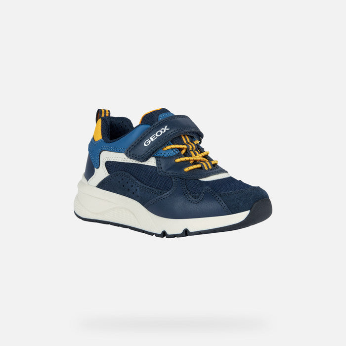 GEOX J ROONER /BOY LOW TOP SNEAKER NAVY/YELLOW J36H0A_2126.jpg