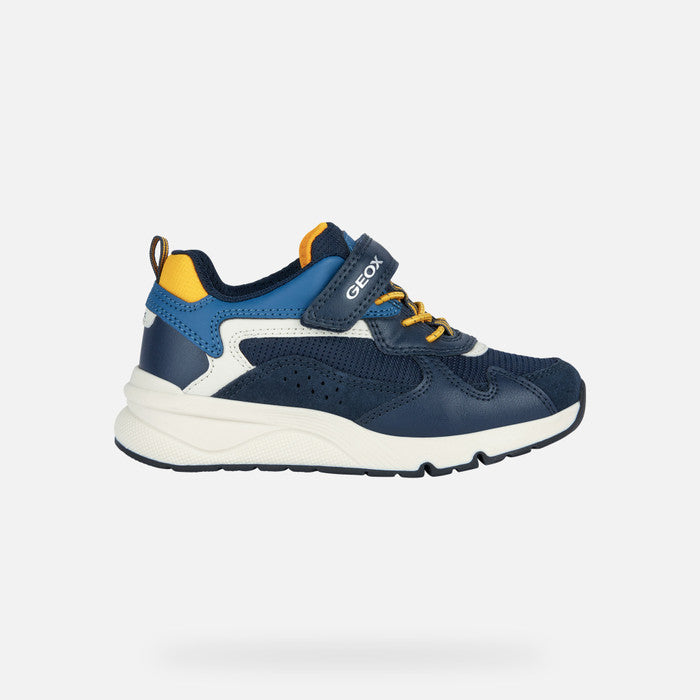 GEOX J ROONER /BOY LOW TOP SNEAKER NAVY/YELLOW J36H0A_2128.jpg