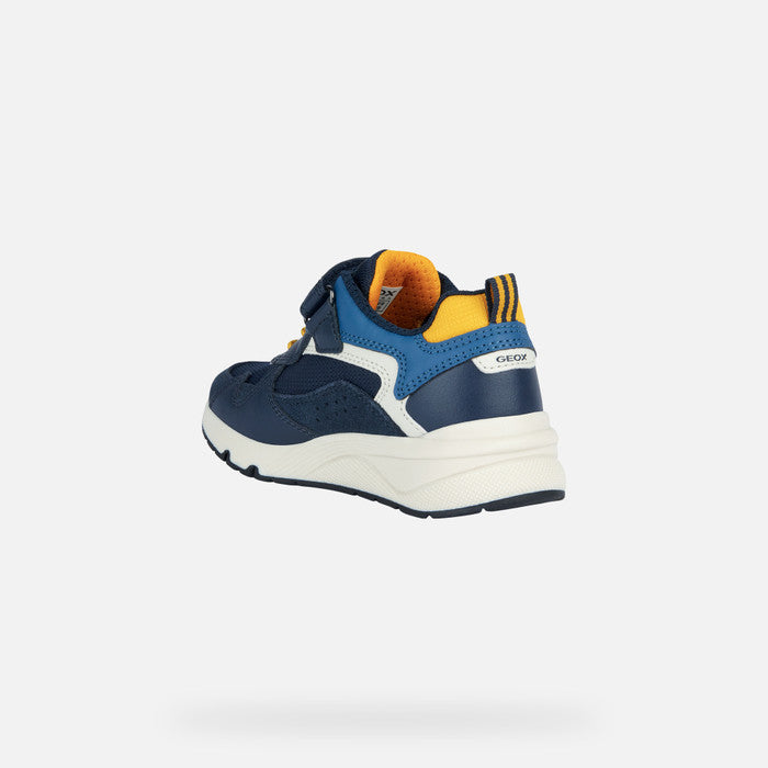 GEOX J ROONER /BOY LOW TOP SNEAKER NAVY/YELLOW J36H0A_2132.jpg