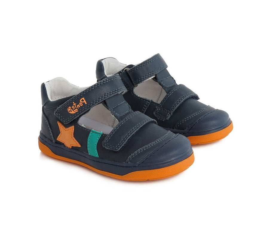 Ponte20 boys leather sandals /supinated /colour Royal Blue DA03-1-397A