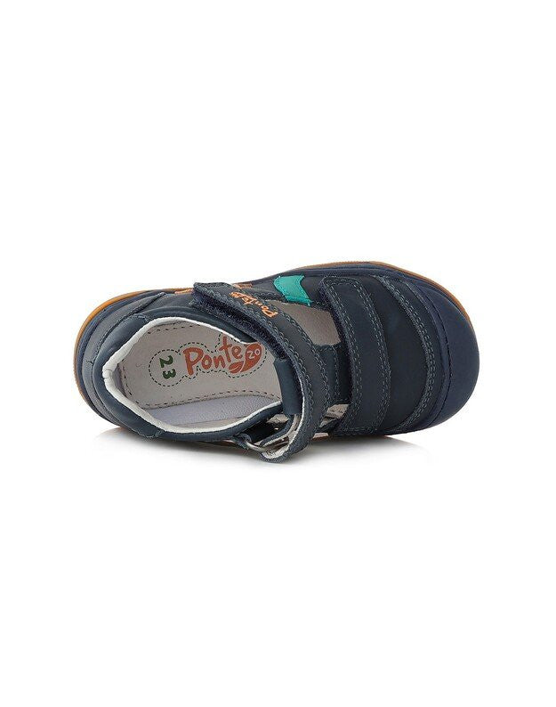 Ponte20 boys leather sandals /supinated /colour Royal Blue DA03-1-397A