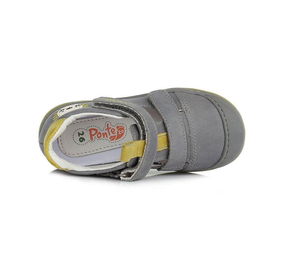 Ponte20 boys leather sandals /supinated /colour Grey DA03-1-396A_86.jpg