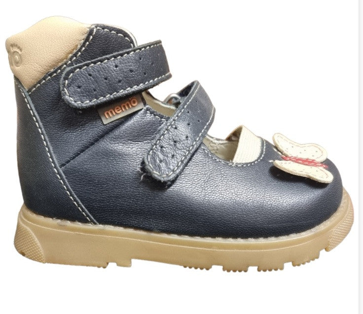 MEMO girls ortopedic ballerinas /diagnostic sole /colour Navy - blue, PRINCESSA 3DA_1581.jpg