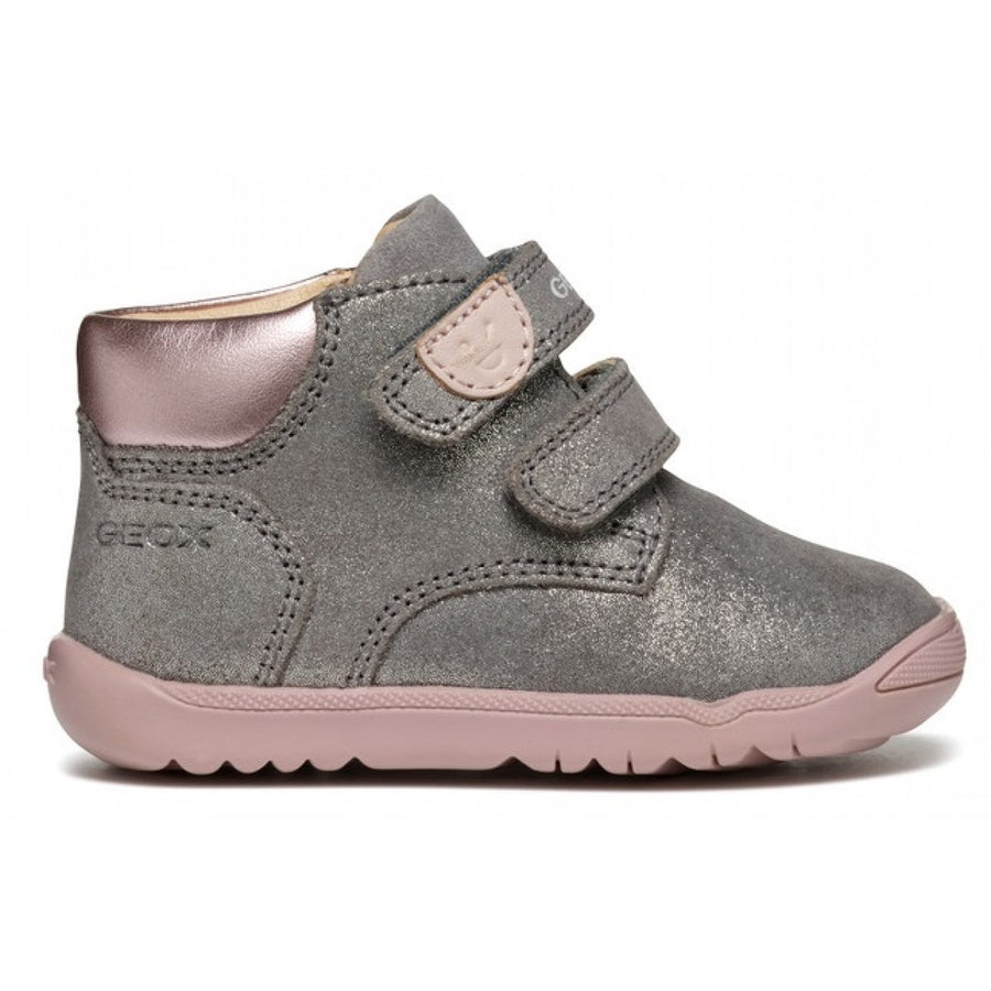 Geox, Girl's high top boots /waterproof / Silver, glitter B164PC