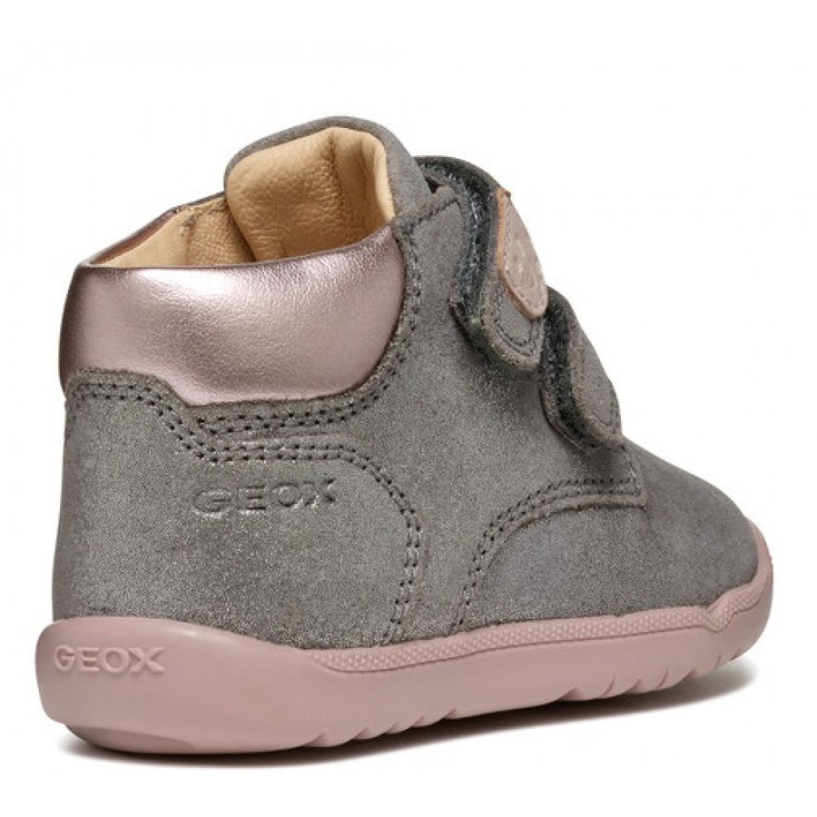 Geox, Girl's high top boots /waterproof / Silver, glitter B164PC