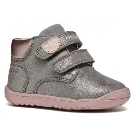 Geox, Girl's high top boots /waterproof / Silver, glitter B164PC