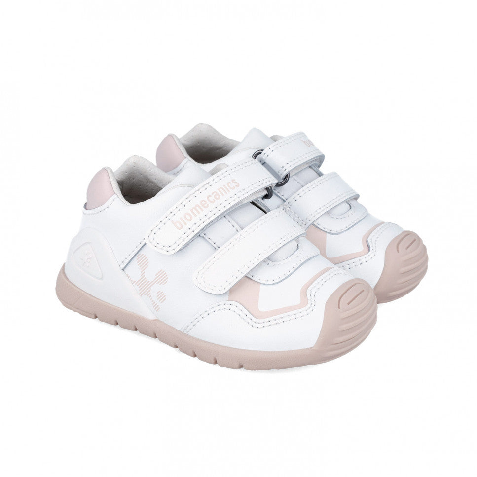 Biomecanics  first steps for baby girl/ White/pink 241001-B786_4136.jpg