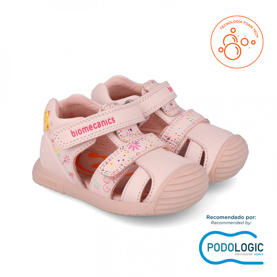 Biomecanics first steps sandals for baby girl/ 252107-A779 Cotton Sauvage