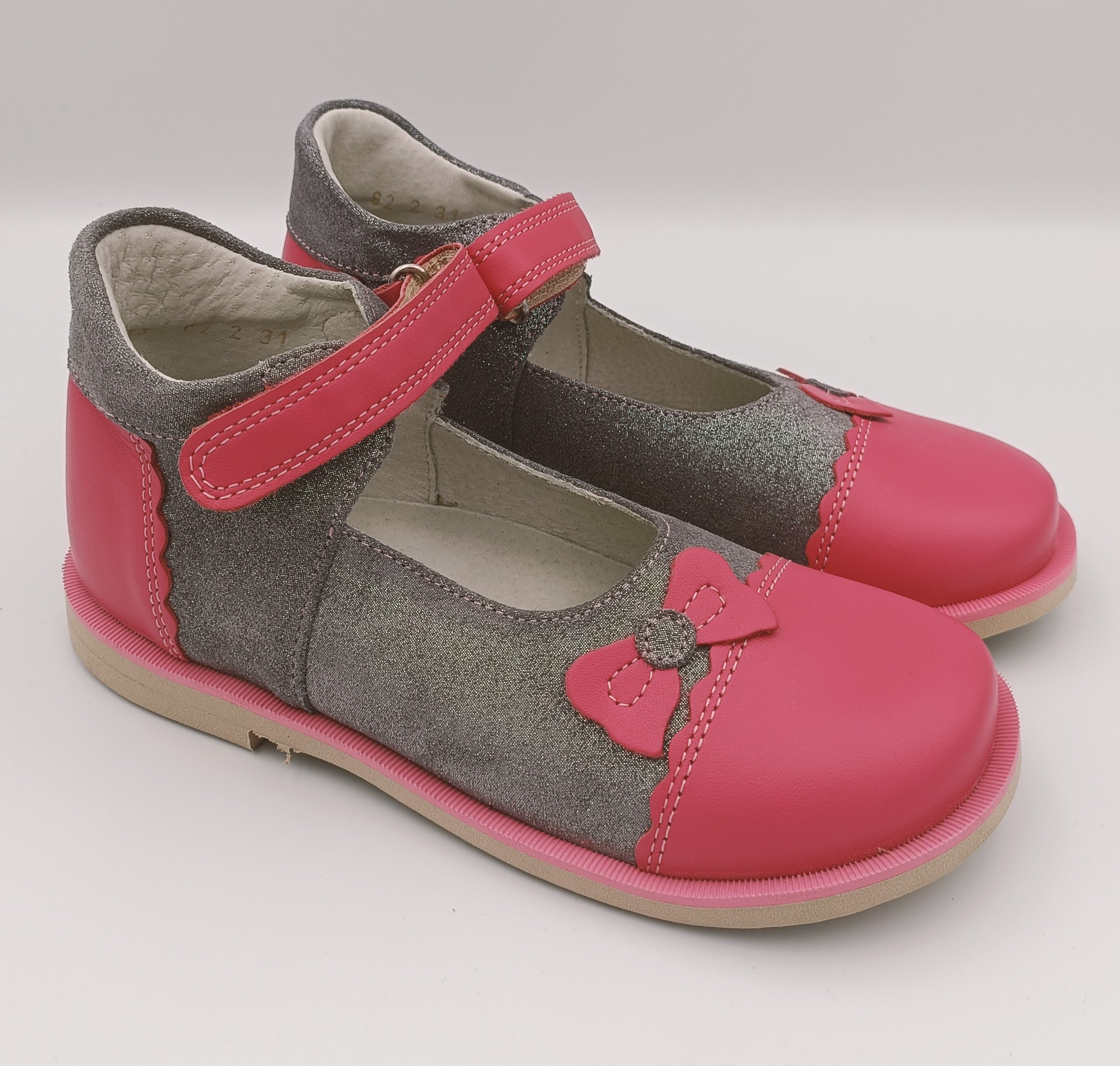 Ani-But prophylactic leather ballerinas with Thomas heel /Mary Jane 240 pink/silver_3914.jpg