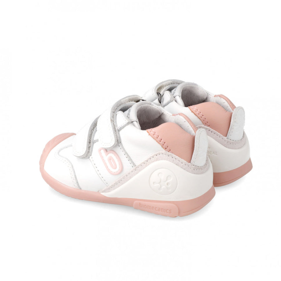 Biomecanics first steps for baby girl/ White/pink 221001-B113