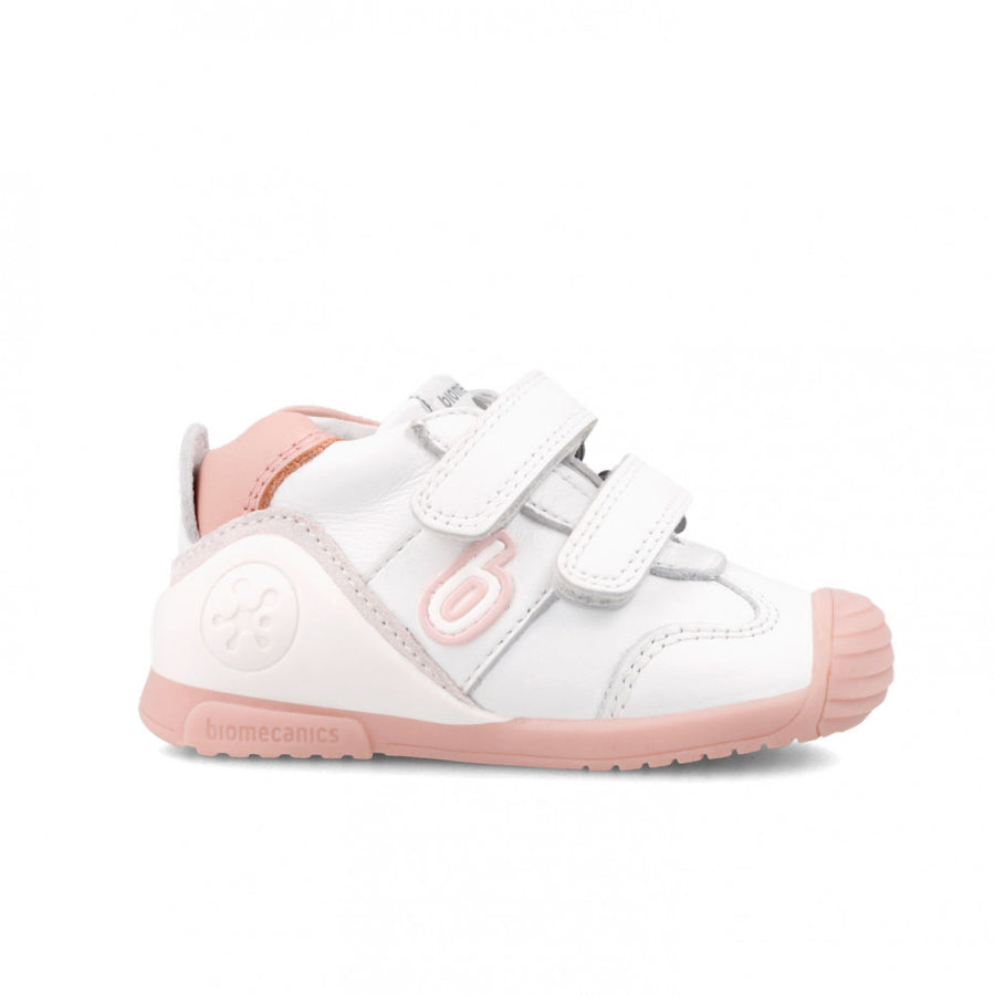Biomecanics first steps for baby girl/ White/pink 221001-B113