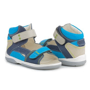 Memo boys leather sandals /diagnostic sole /colour Blue/Navy Blue Monacco 1Da
